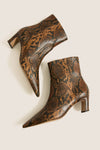 Pecan Brown Snake Dellia Boots