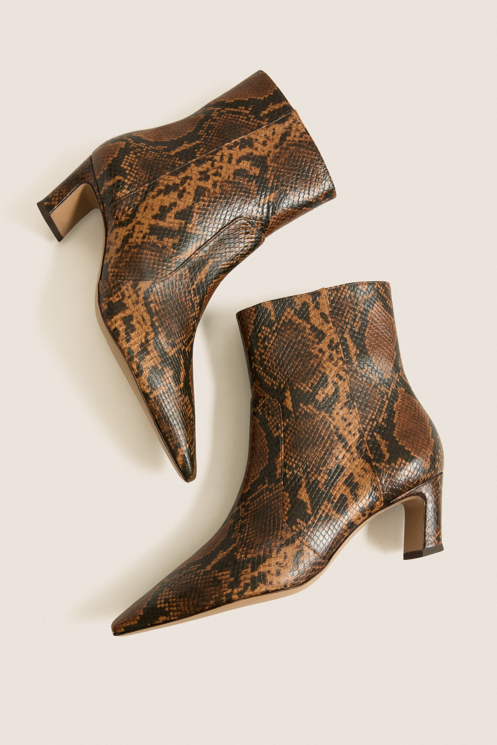 Pecan Brown Snake Dellia Boots