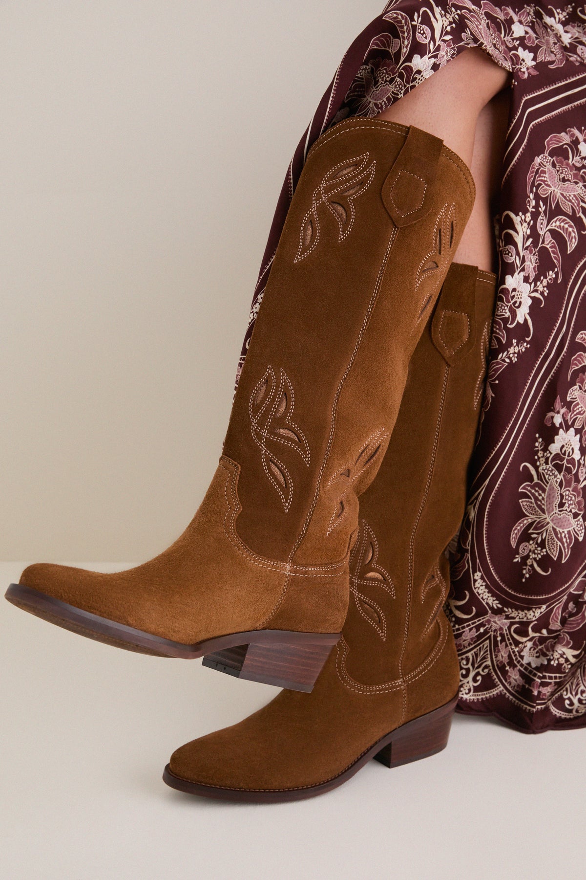 Blanca Fern Cut Out Suede Boots