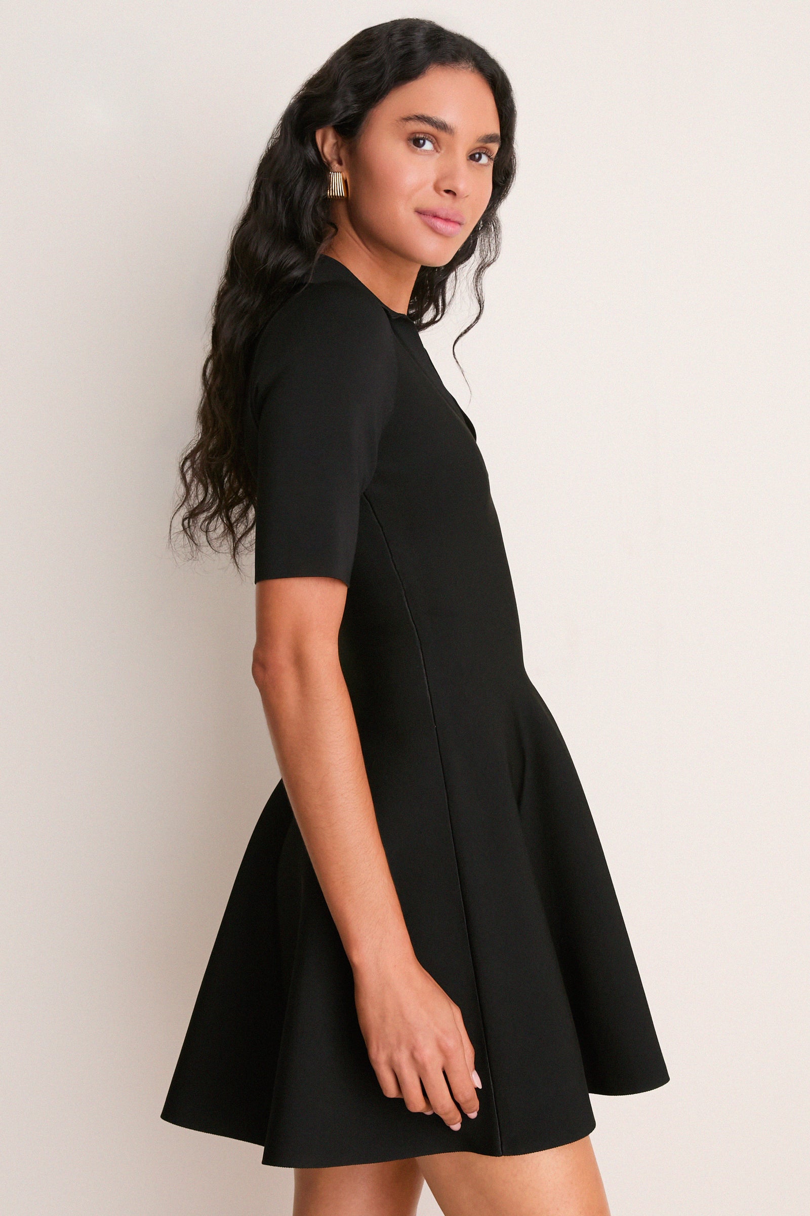 Black Knit Maribelle Mini Dress