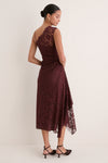 Marron Lace Gia Midi Dress