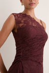 Marron Lace Gia Midi Dress
