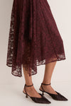 Marron Lace Gia Midi Dress