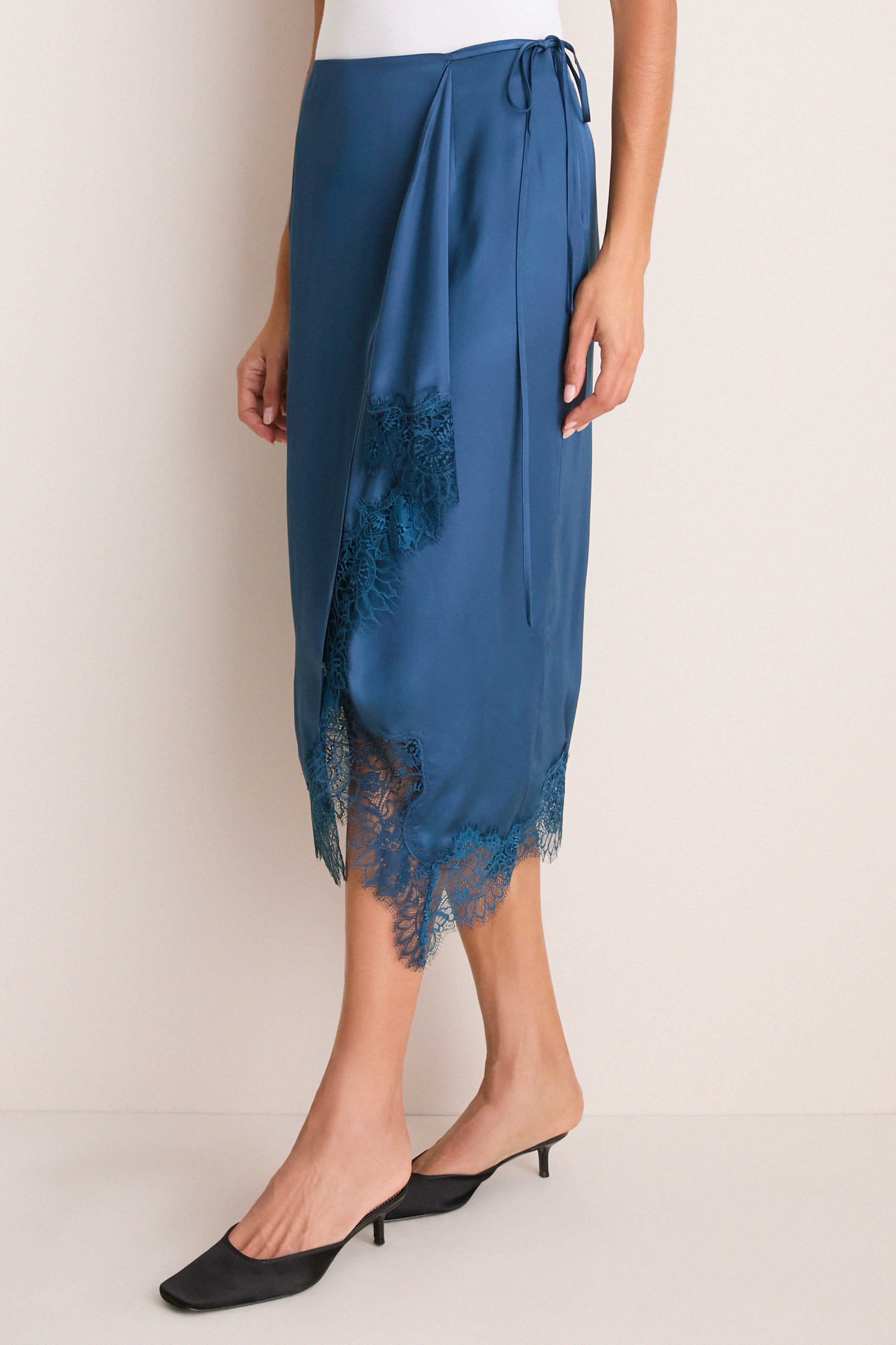 Ash Blue Bree Midi Skirt