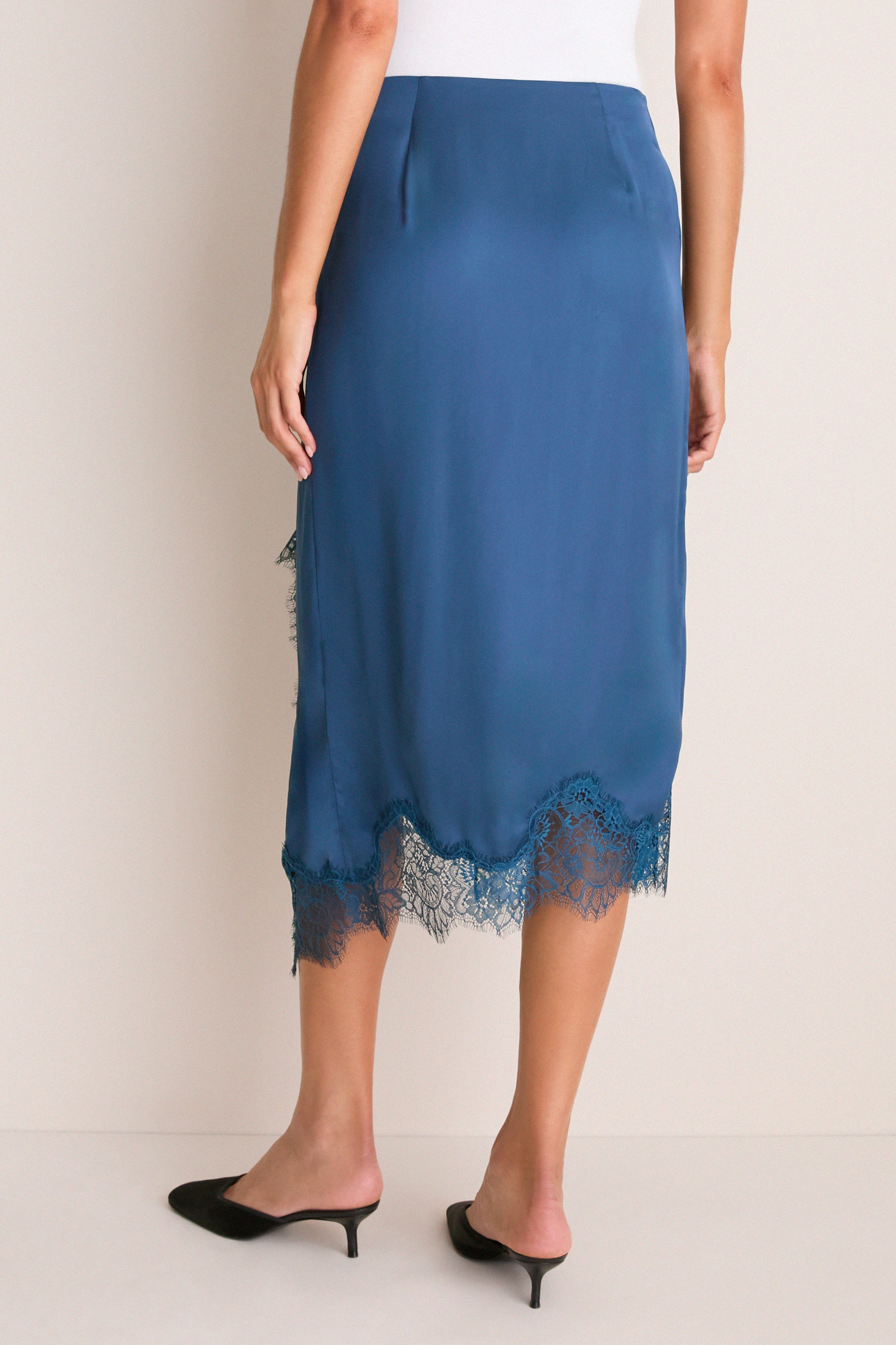 Ash Blue Bree Midi Skirt
