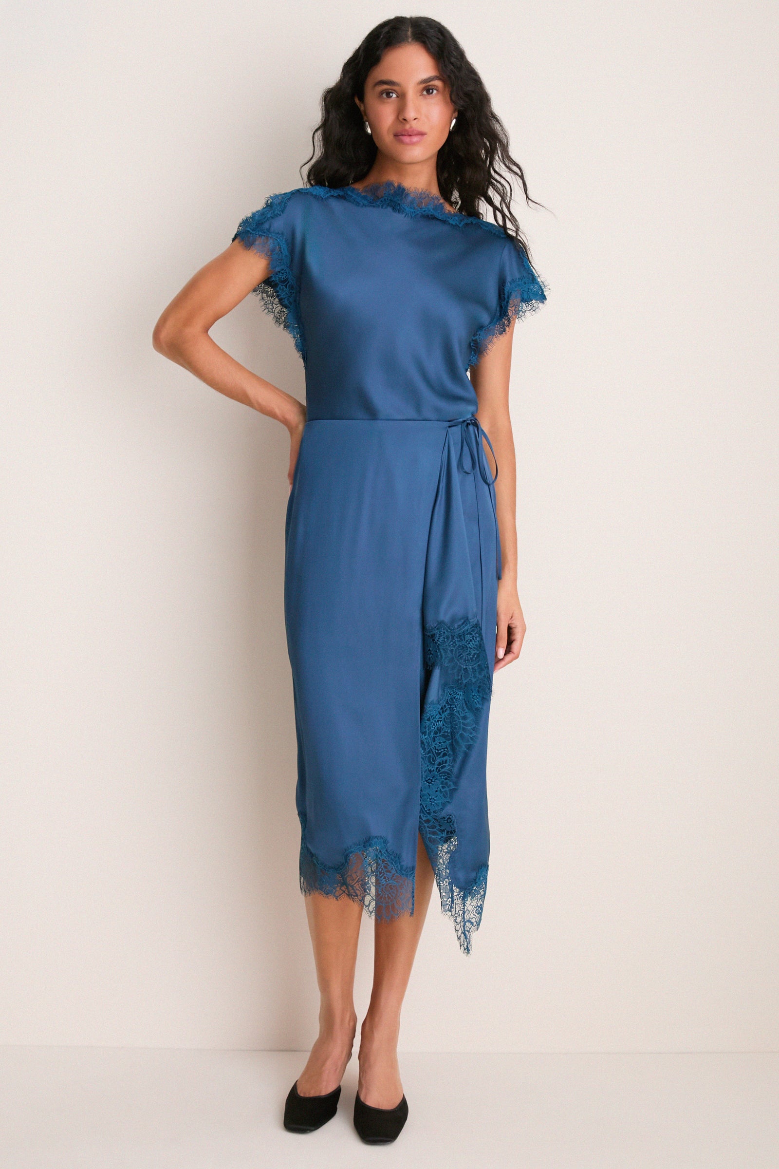 Ash Blue Bree Midi Skirt