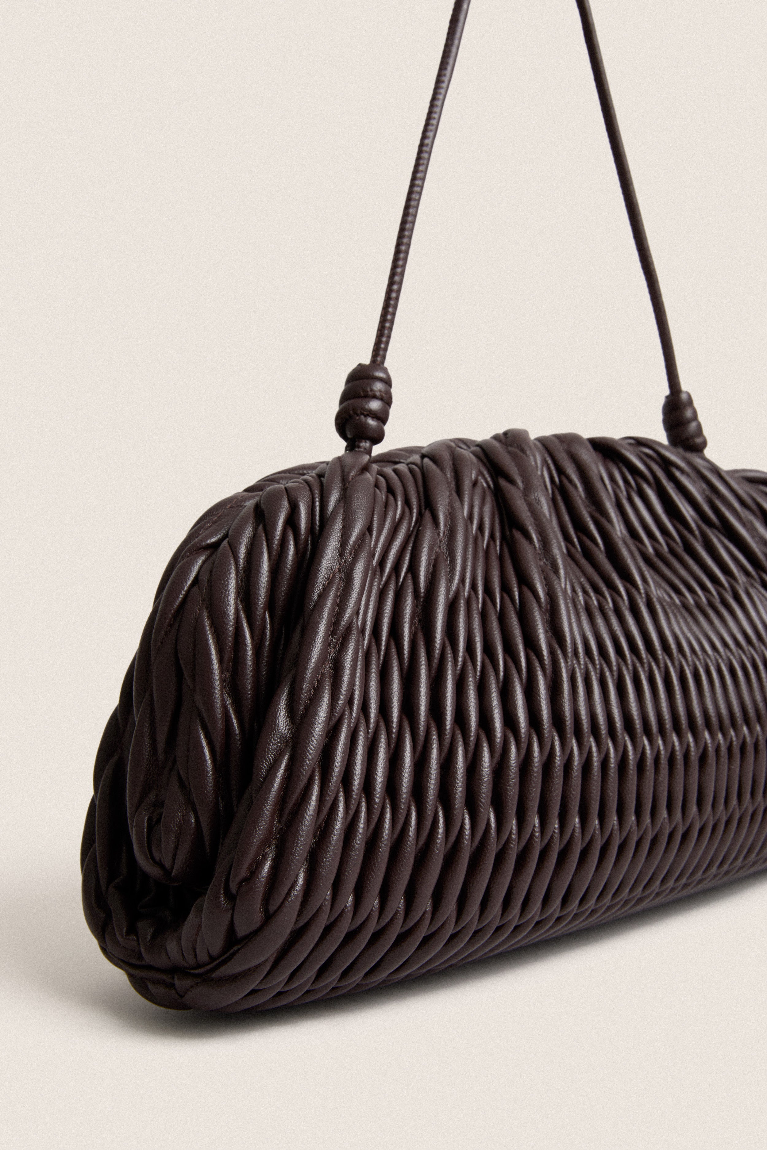 Ganache Woven Leather Faye Bag