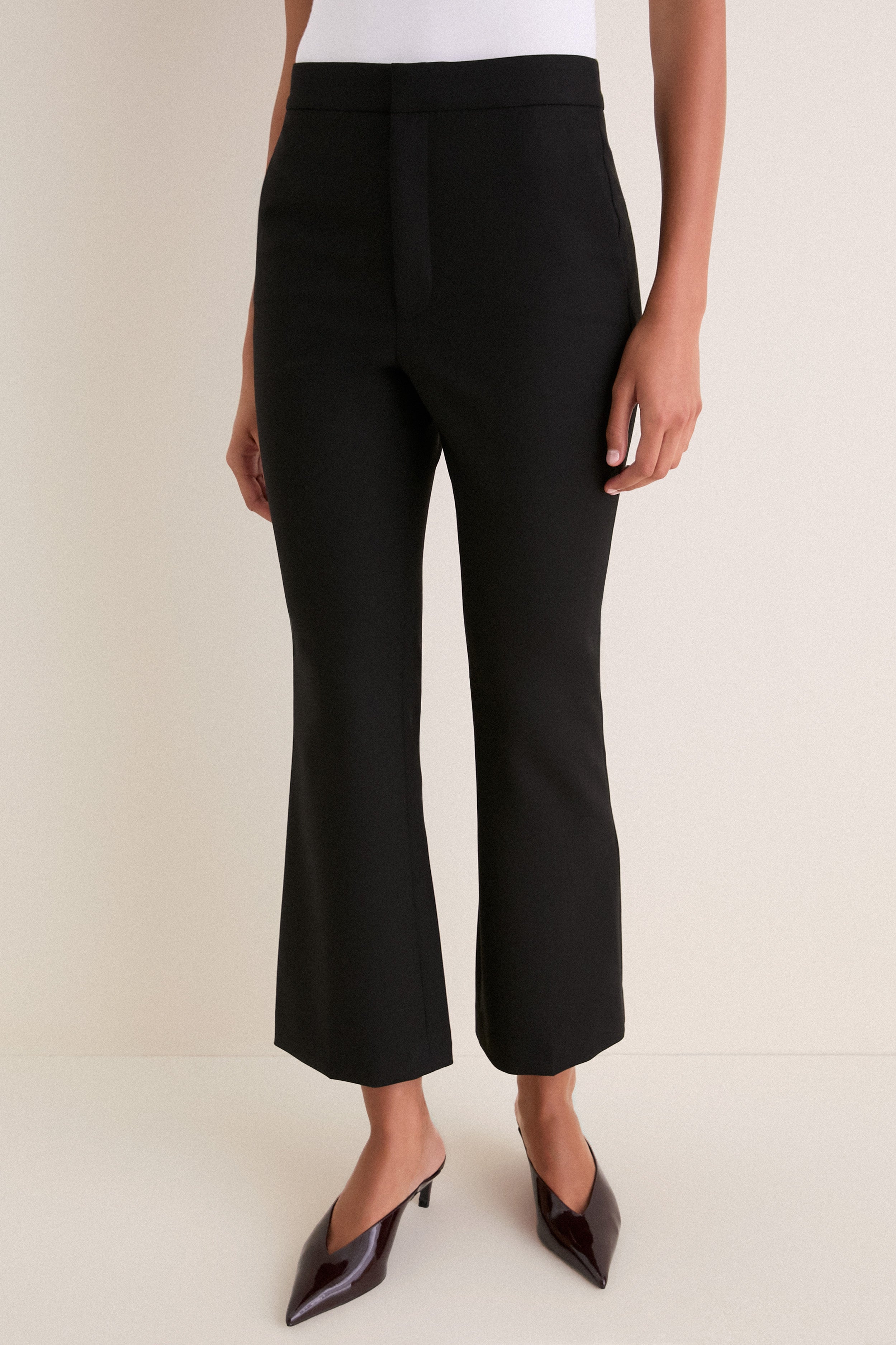 Black Cropped Sophie Pants