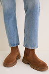 Brown Chelsea Wool Boots