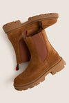 Brown Chelsea Wool Boots