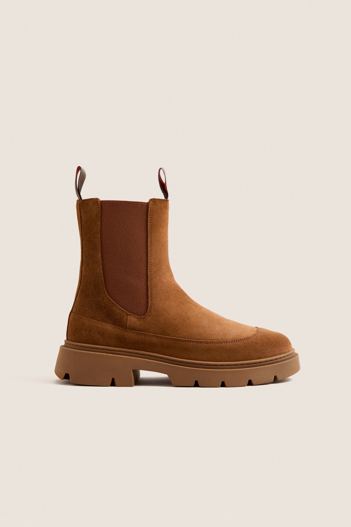 Brown Chelsea Wool Boots