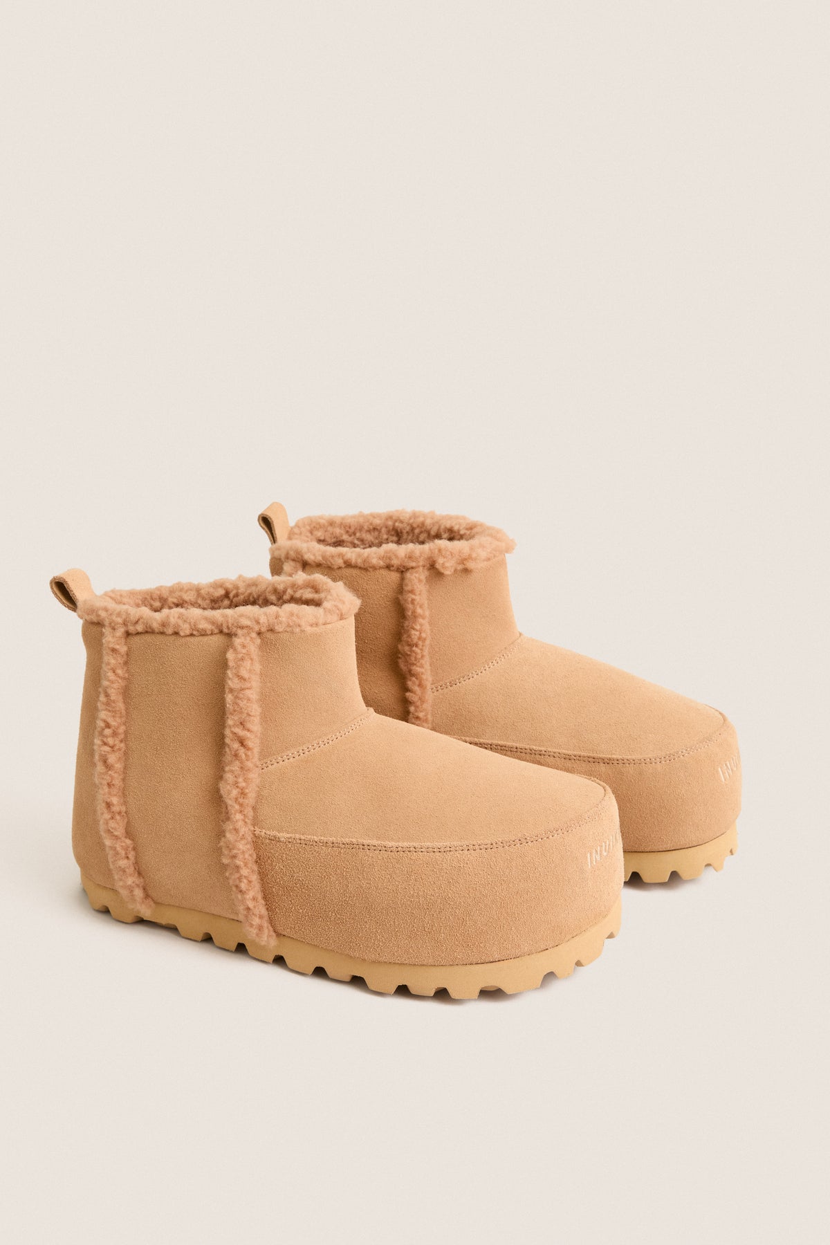 Beige Cozy Ankle Boots