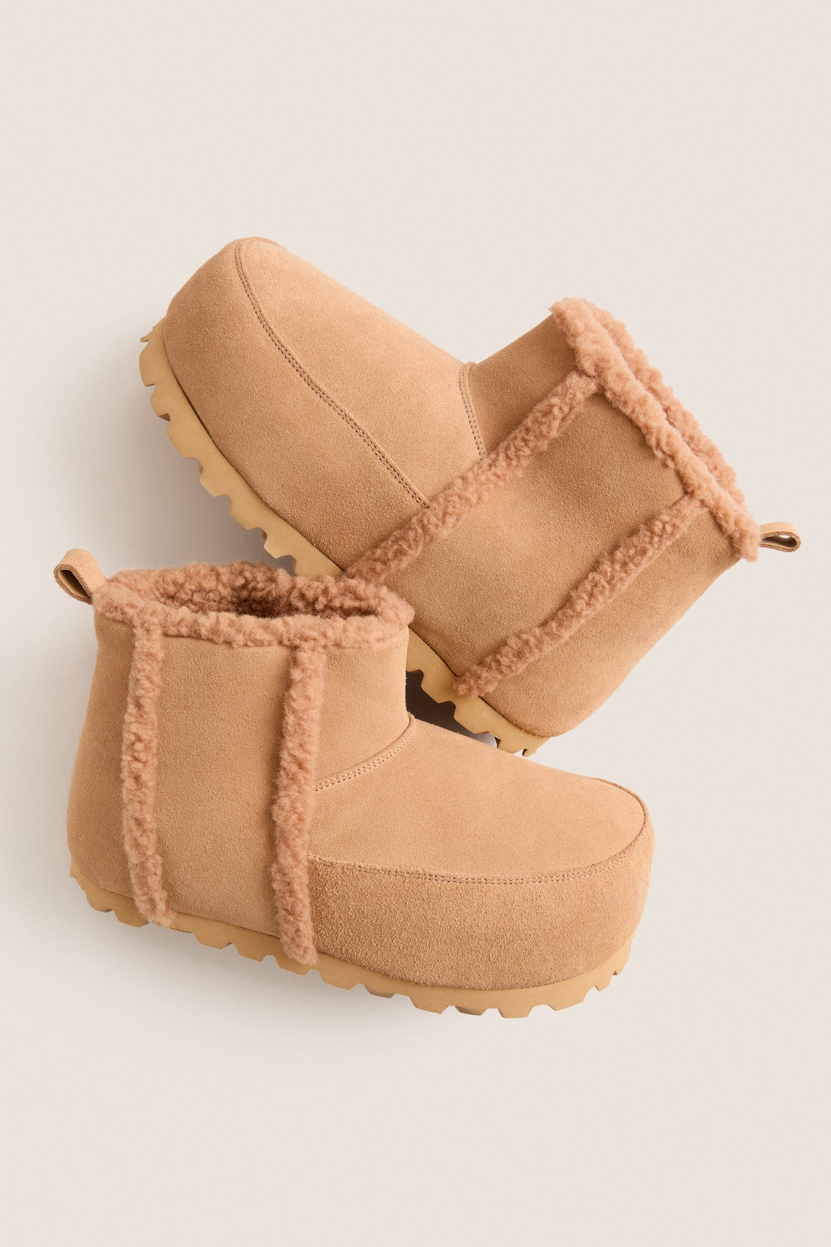 Beige Cozy Ankle Boots