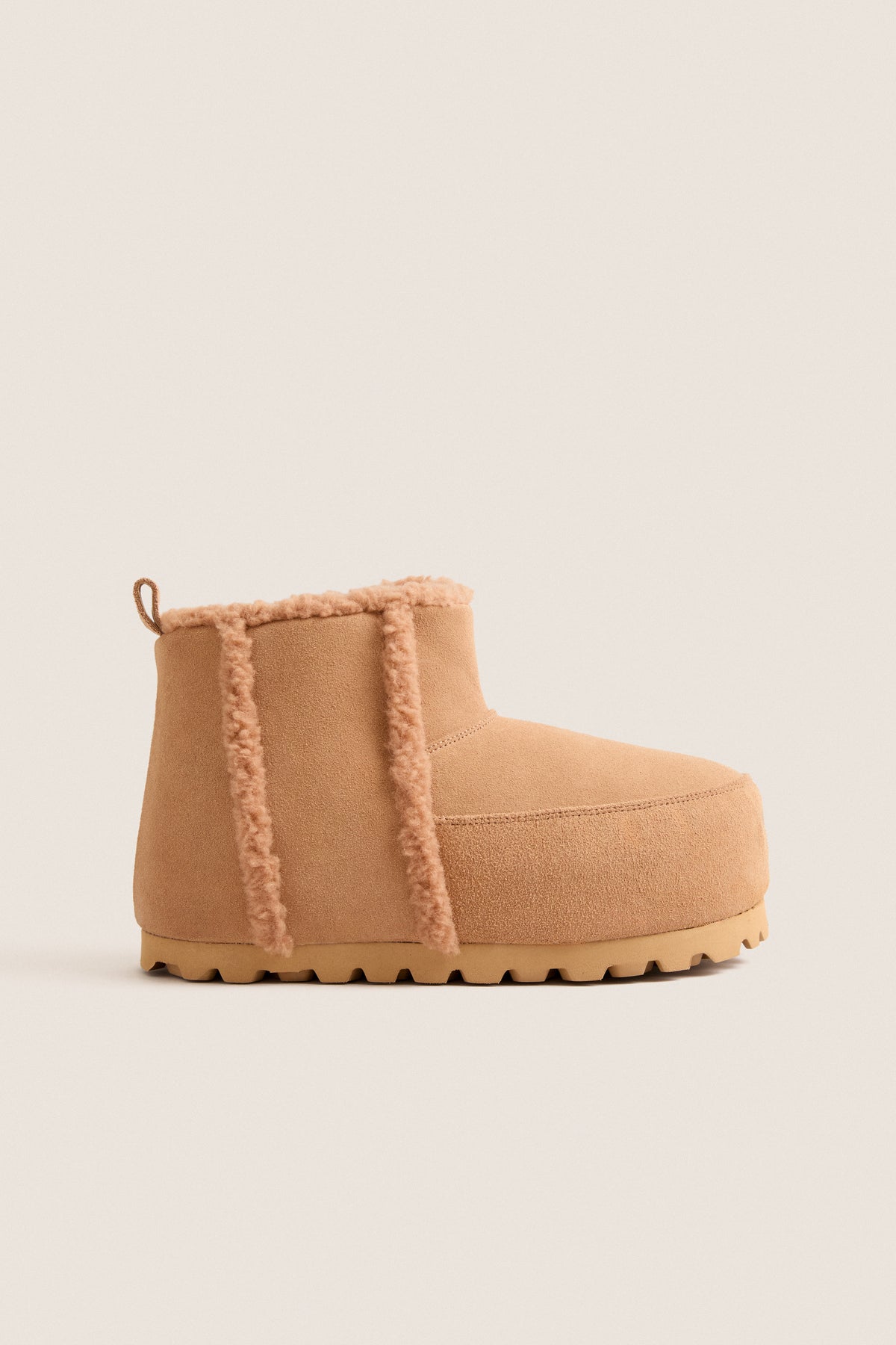 Beige Cozy Ankle Boots