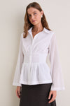 White Boogie Woogie Bugle Boy Top
