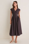 Espresso In Full Bloom Midi Dress