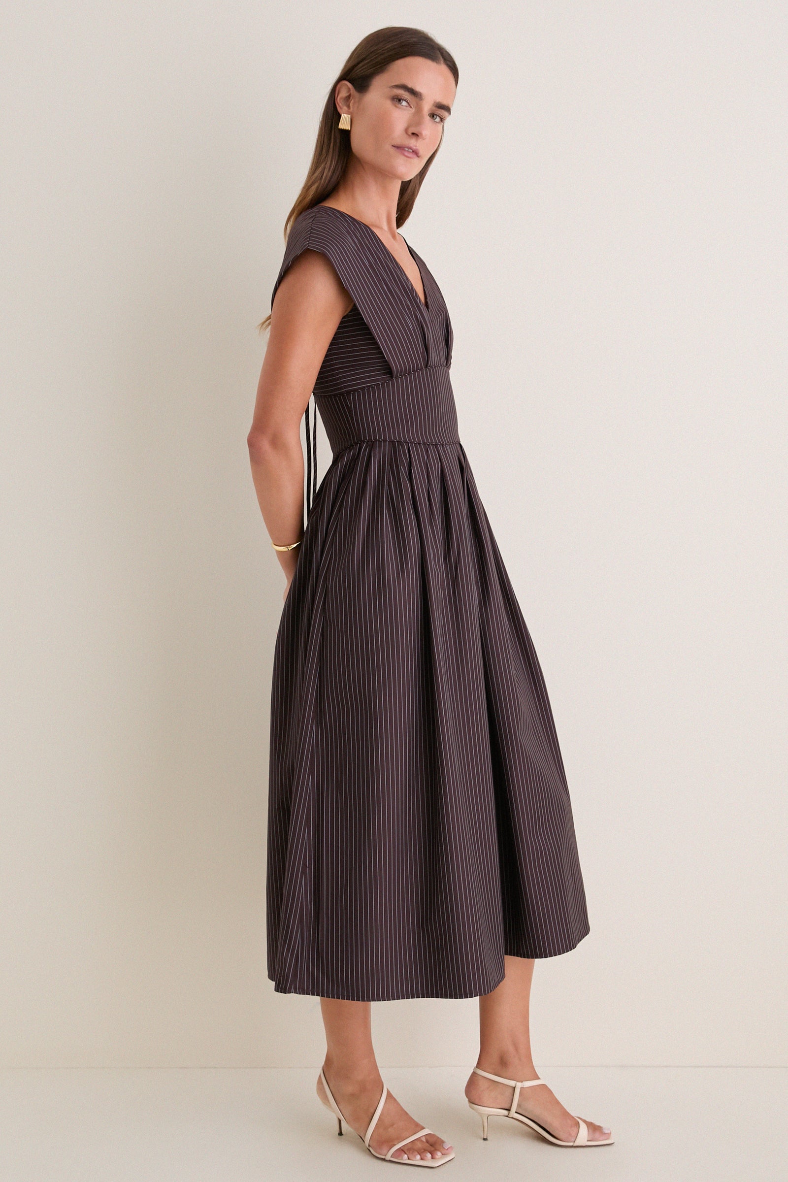 Espresso In Full Bloom Midi Dress