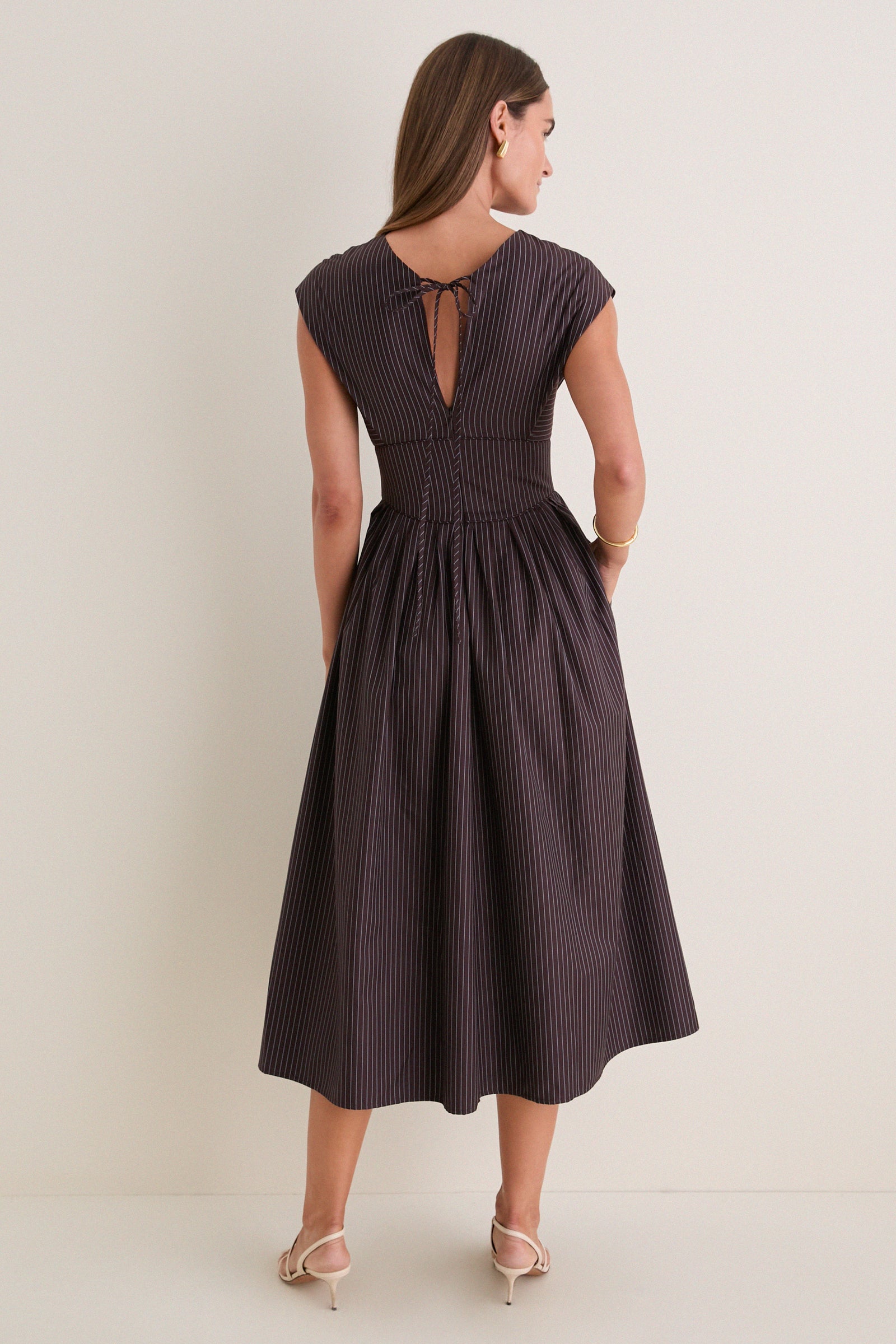 Espresso In Full Bloom Midi Dress