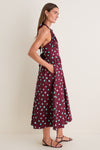 Maroon Halter in the Name of Love Midi Dress