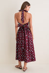 Maroon Halter in the Name of Love Midi Dress