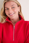 Red Marl Hawley Half Zip Sweat
