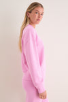 Moonlite Mauve Reena Button Front Sweat