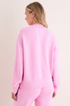 Moonlite Mauve Reena Button Front Sweat