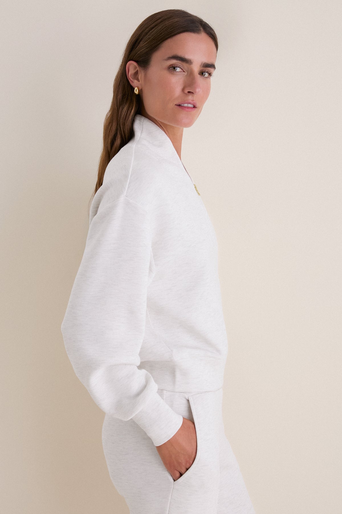 Ivory Marl Davidson Sweat