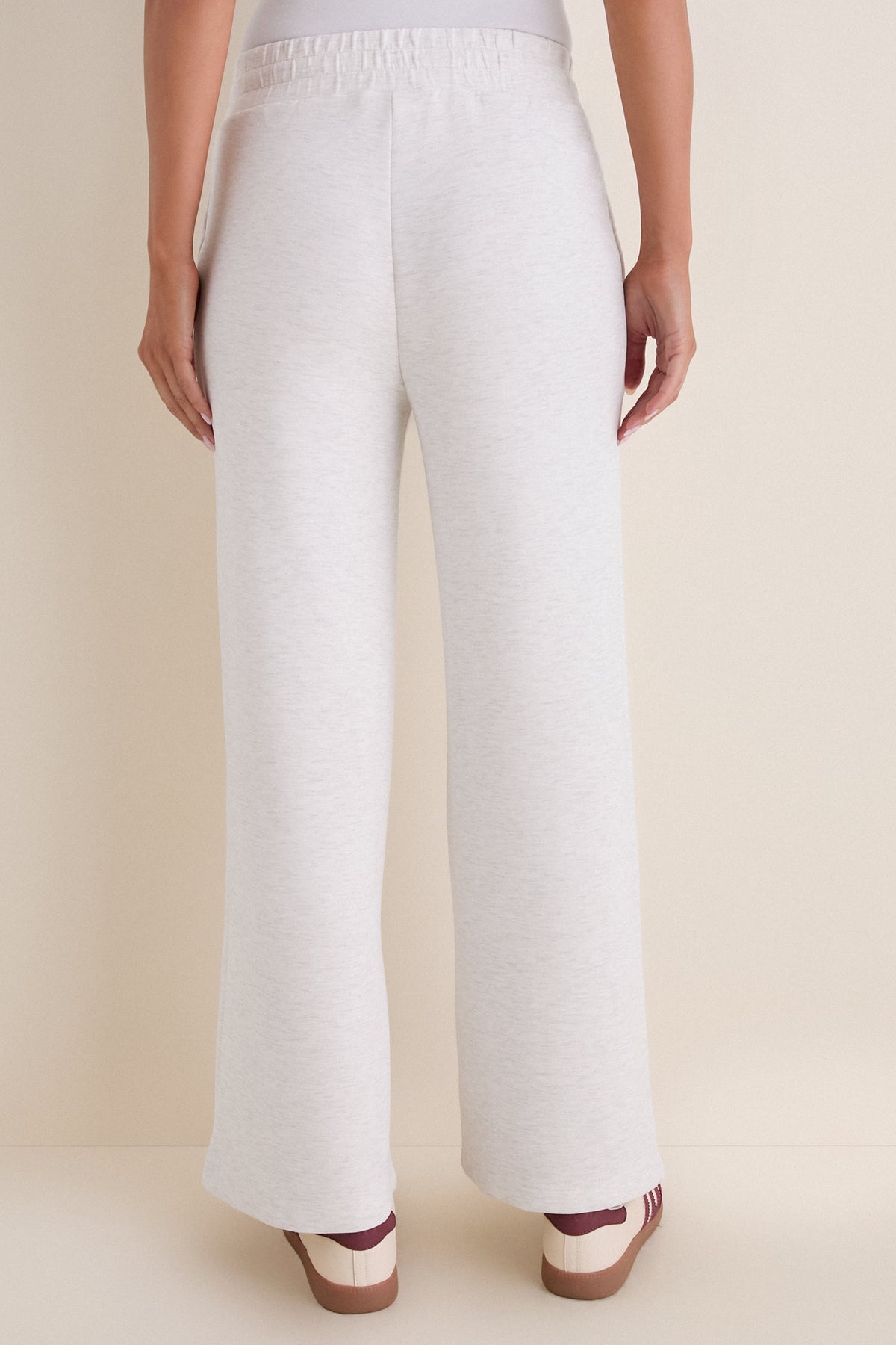 Ivory Marl The Wide Leg Pant 28