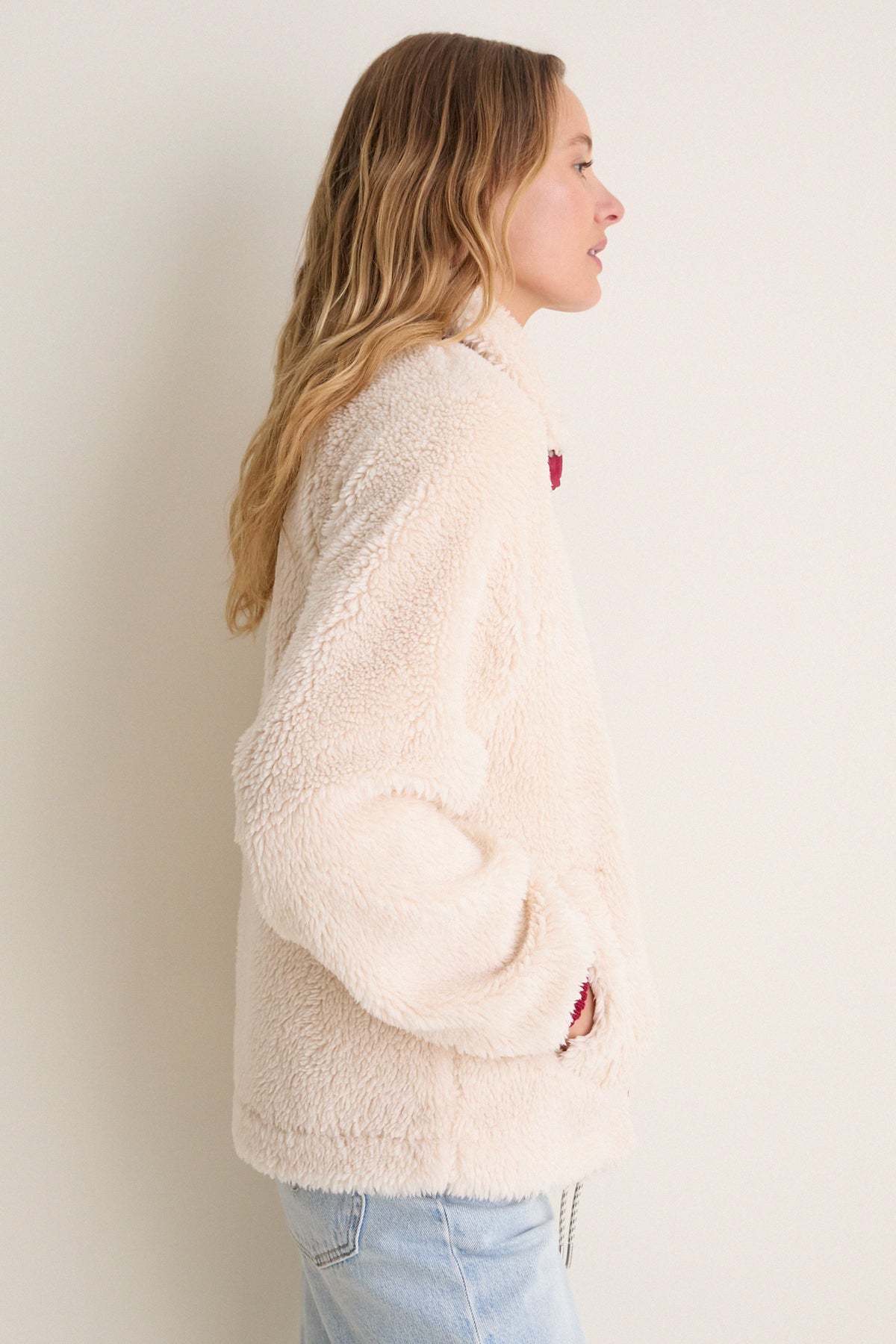 Sandshell and Rumba Rose Kalyn Sherpa Jacket