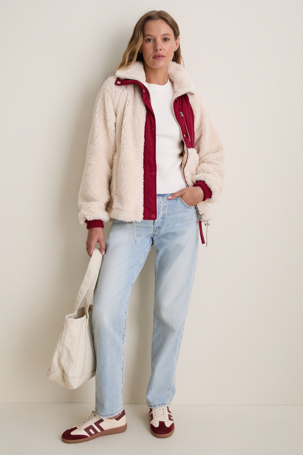 Sandshell and Rumba Rose Kalyn Sherpa Jacket