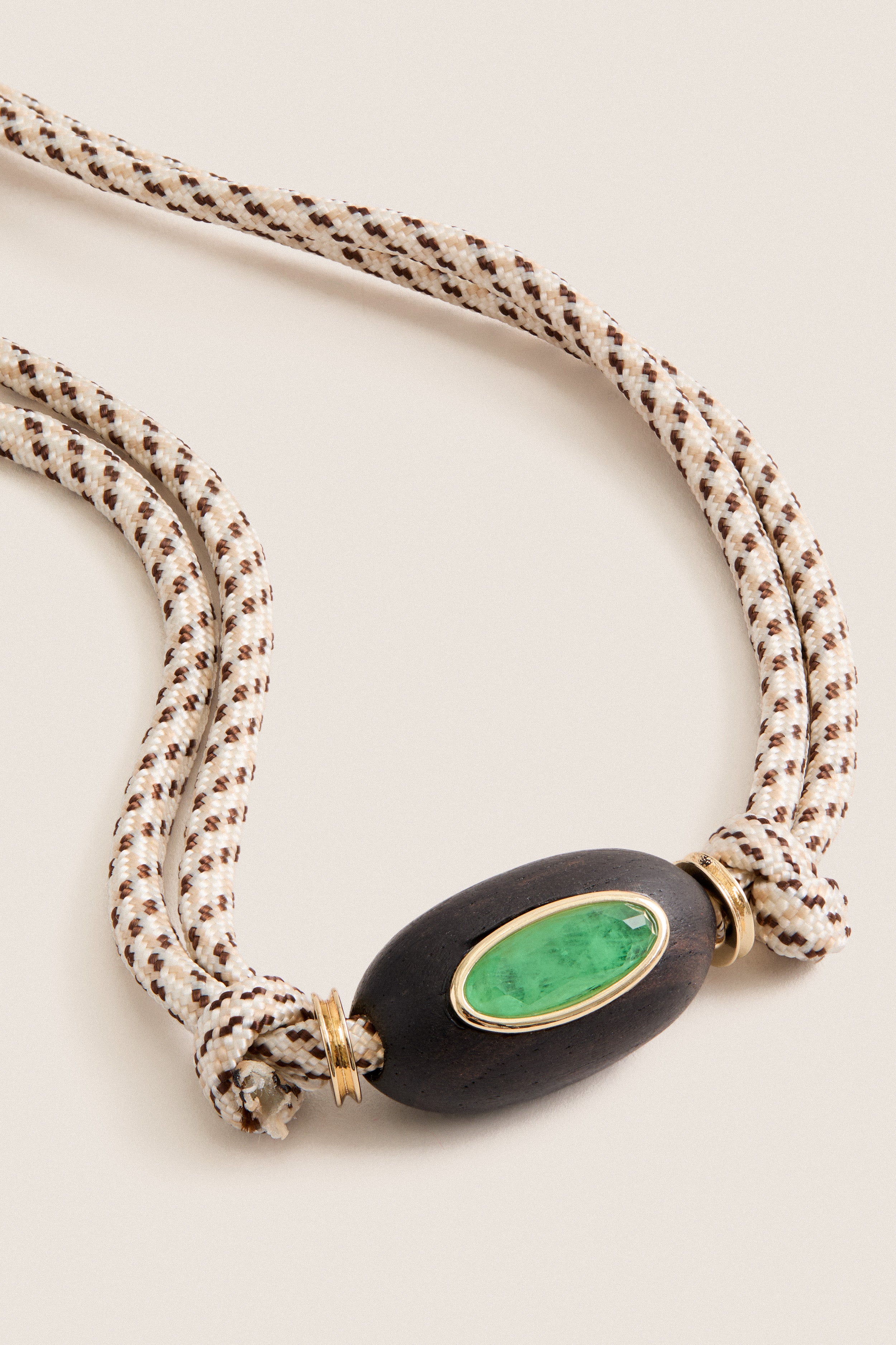 Brown and Off White Driftwood Collar Necklace | Roxanne Assoulin