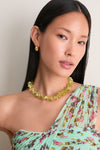 Olive Cubic Cluster Necklace