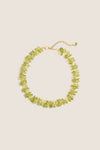 Olive Cubic Cluster Necklace