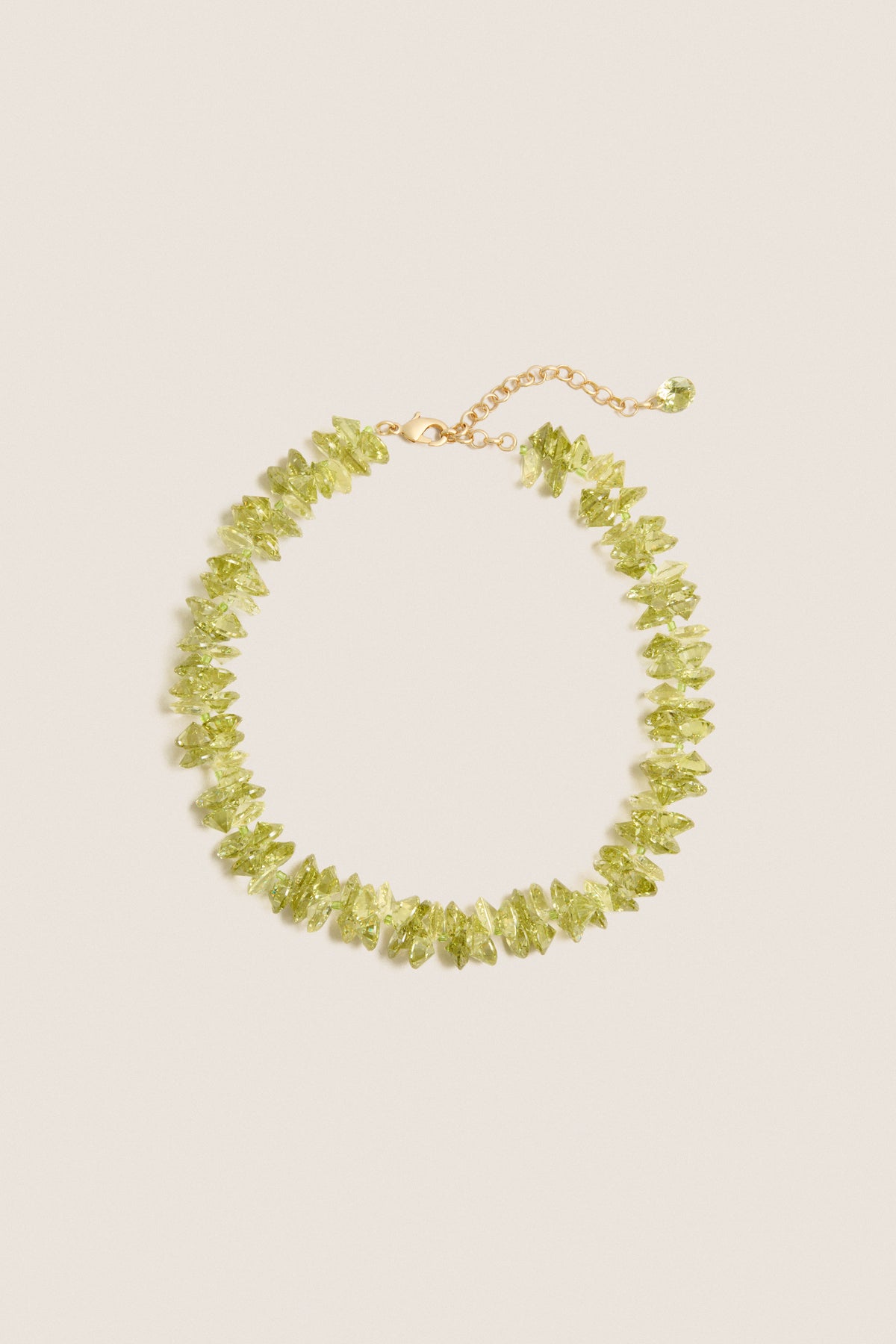 Olive Cubic Cluster Necklace