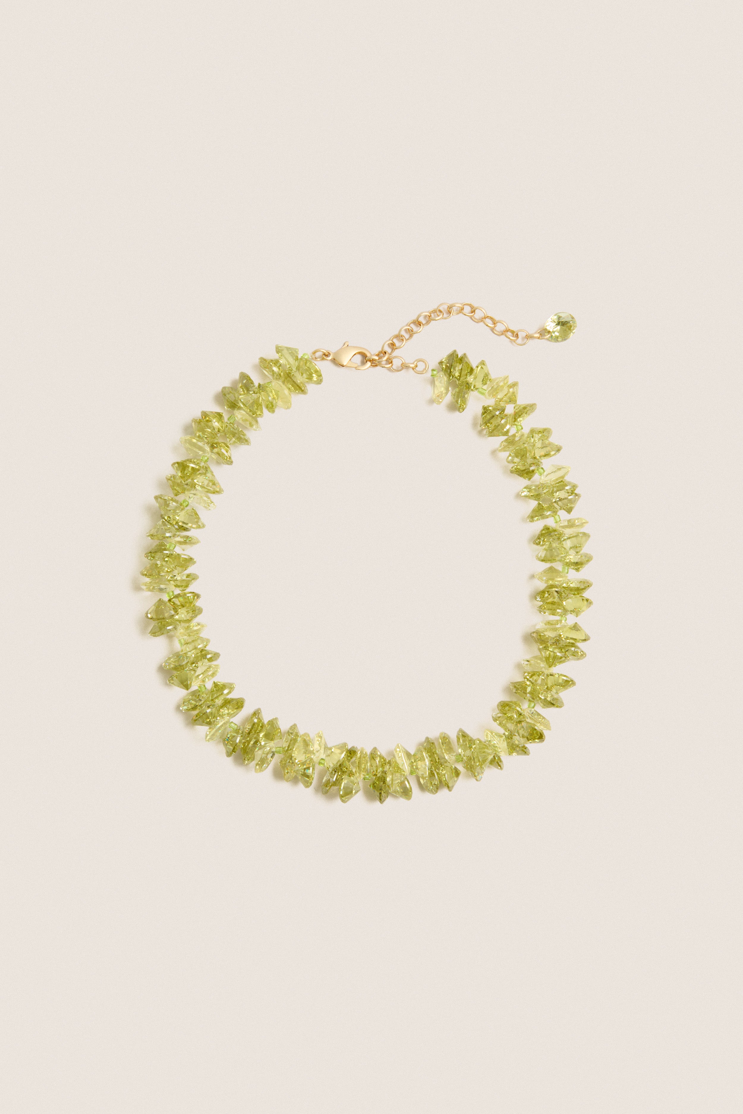 Olive Cubic Cluster Necklace