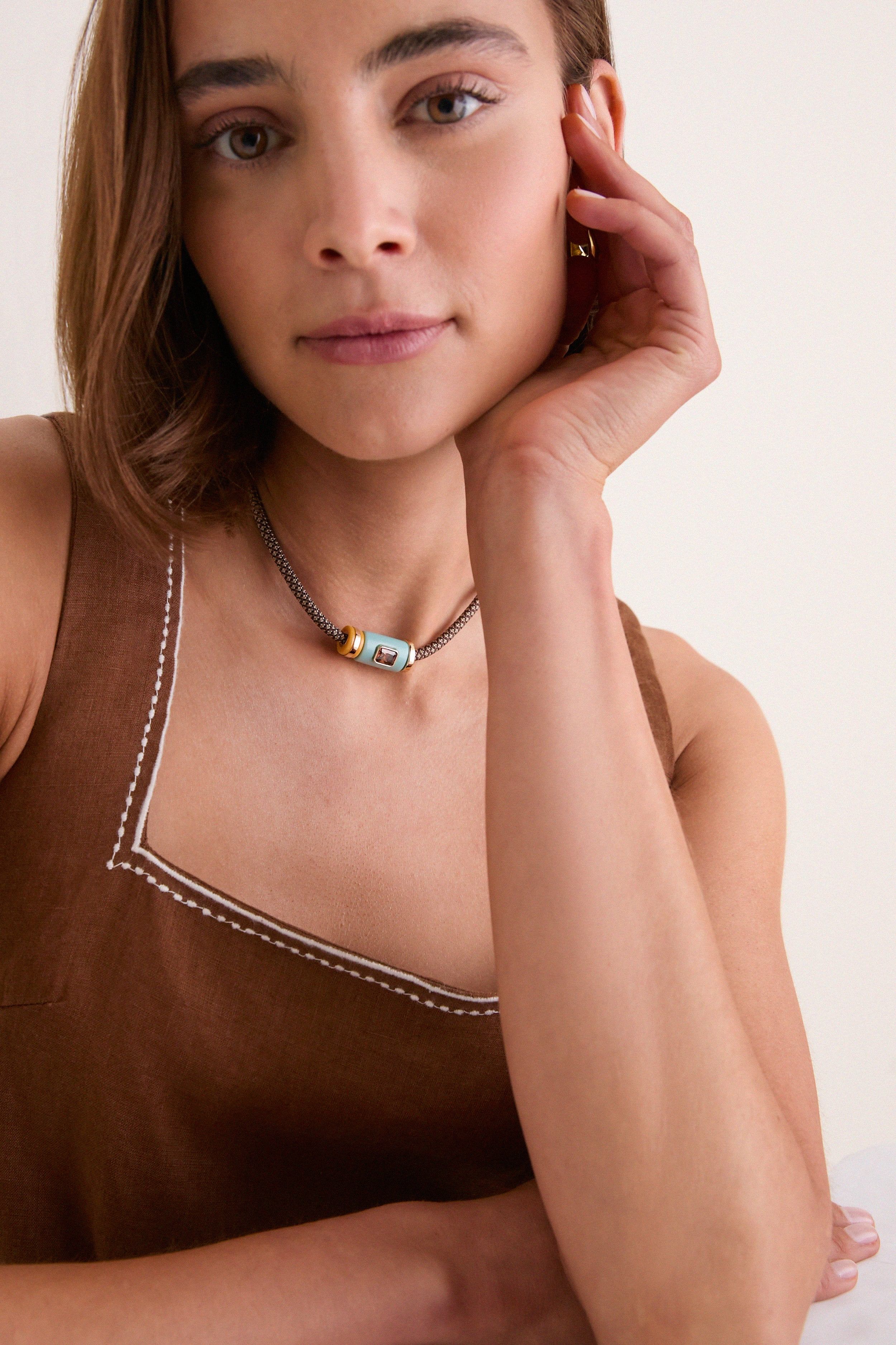 Cloud Cylinder Cord Necklace | Roxanne Assoulin