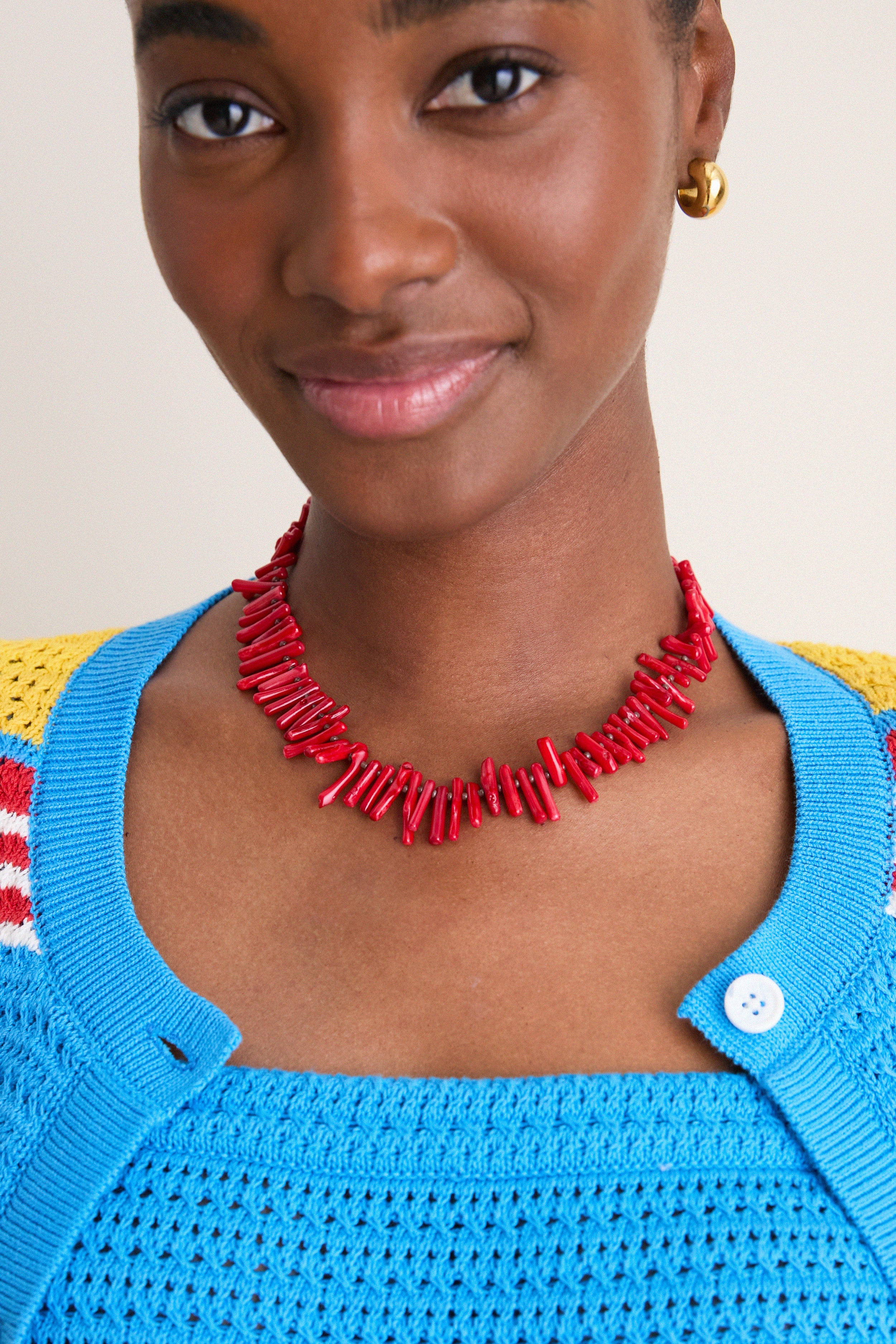 Red Coral Branch Necklace | Roxanne Assoulin
