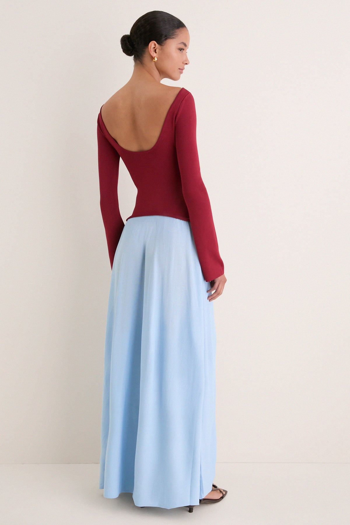 Sangria and Nordic Fog Ambrio Maxi Dress
