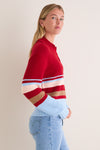 Cranberry Copenhagen Stripe Cleo Pullover