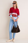 Cranberry Copenhagen Stripe Cleo Pullover