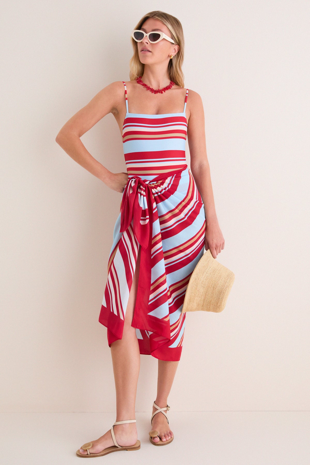 Cranberry Copenhagen Stripe Renna One Piece