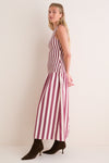Sangria and Stone Stripe Arlin Midi Dress