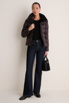 Brown Black Mei Puffer Jacket