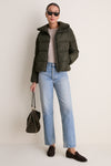 Snake Green Soy Puffer Jacket