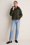 Snake Green Soy Puffer Jacket