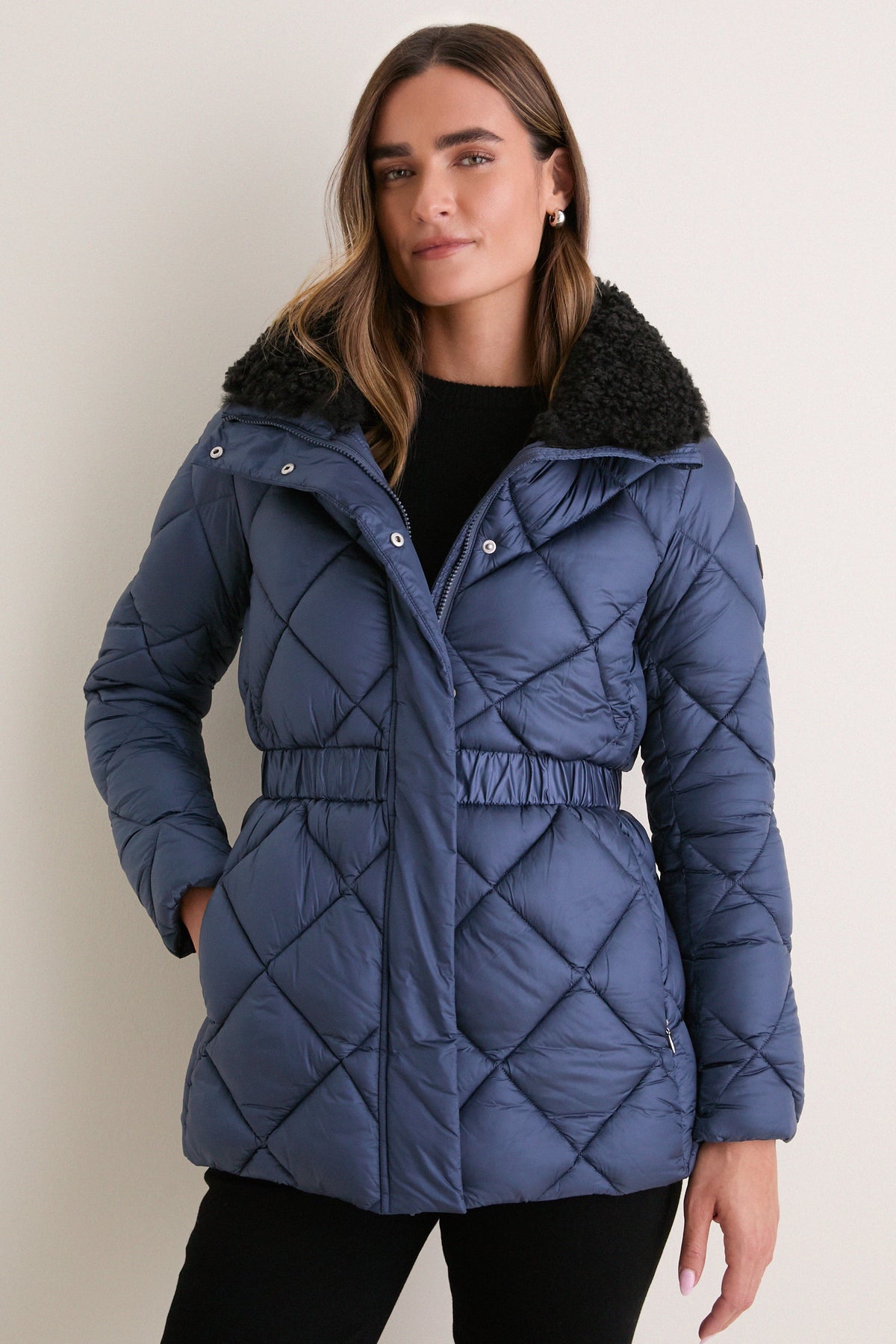 Night Blue Mandoline Puffer Jacket