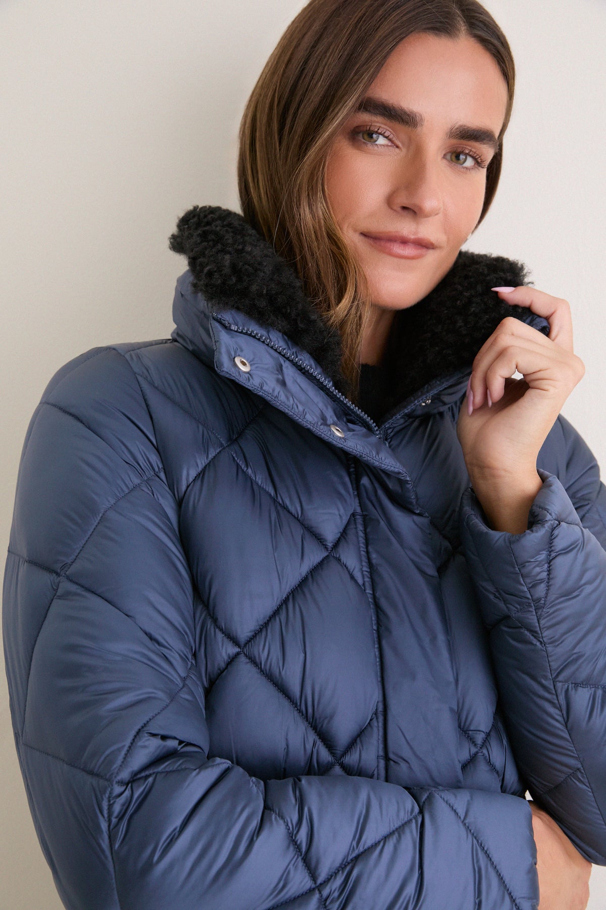 Night Blue Mandoline Puffer Jacket