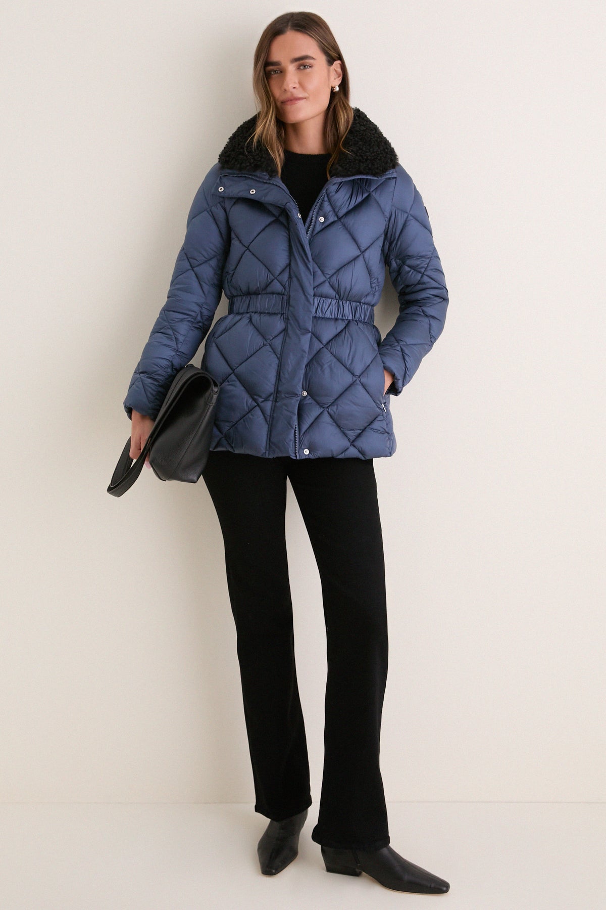 Night Blue Mandoline Puffer Jacket