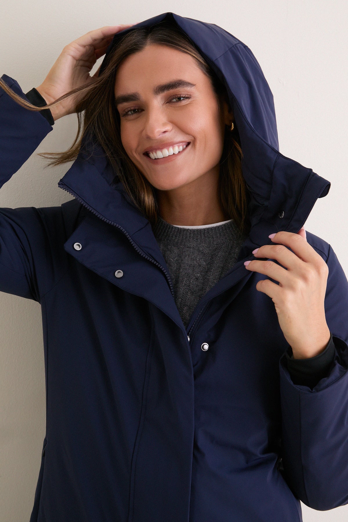 Navy Blue Leandra Puffer Coat